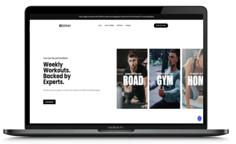 Jdefines website displayed on a Macbook
