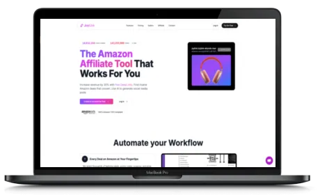 JoyLink website displayed on a Macbook