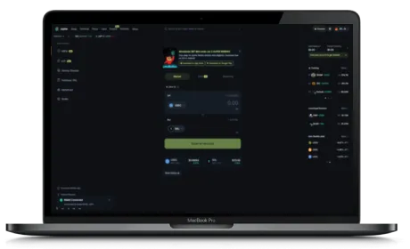 Jupiter website displayed on a Macbook