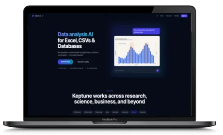 Keptune website displayed on a Macbook