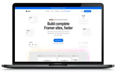 Kompa website displayed on a Macbook