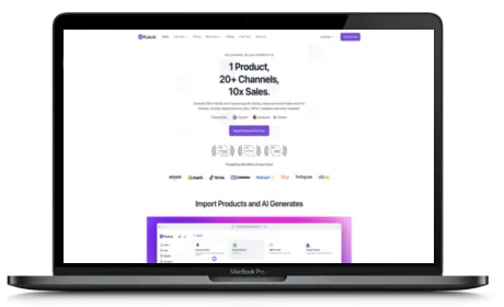 Kua AI website displayed on a Macbook