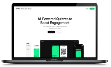 Kvistly website displayed on a Macbook