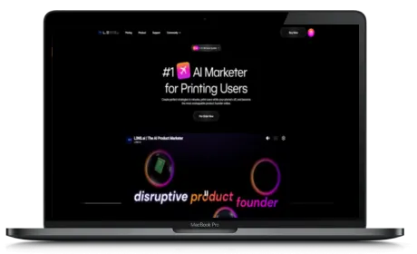 L3NS.ai website displayed on a Macbook