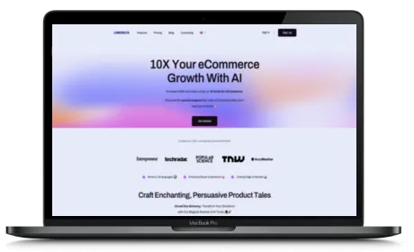 LinkDelta website displayed on a Macbook