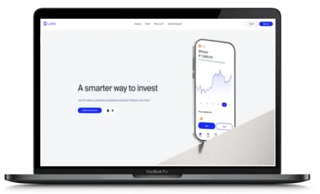 Luno website displayed on a Macbook