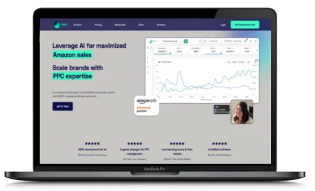 M19 website displayed on a Macbook