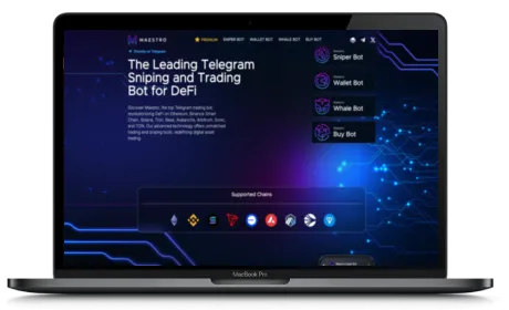 Maestro website displayed on a Macbook