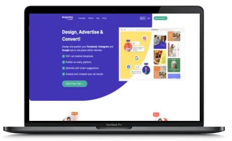 Magnetiq website displayed on a Macbook