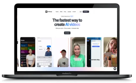 MakeUGC website displayed on a Macbook