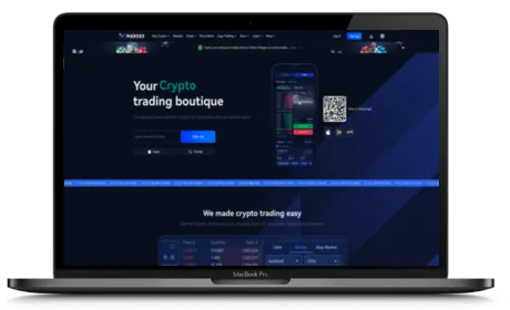 Margex website displayed on a Macbook