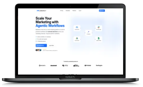 Markifact website displayed on a Macbook