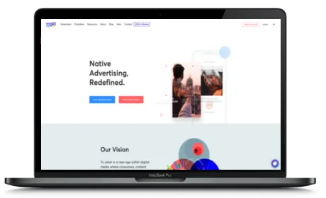 MGID website displayed on a Macbook