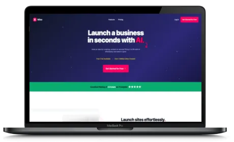 Mixo website displayed on a Macbook