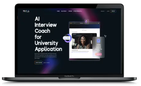 MYLS website displayed on a Macbook