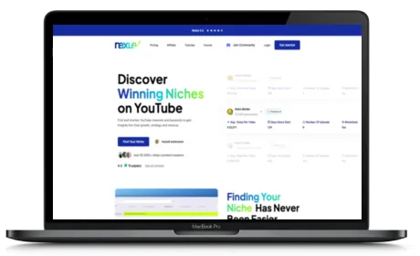 NexLev website displayed on a Macbook