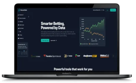 Nexus Odds website displayed on a Macbook