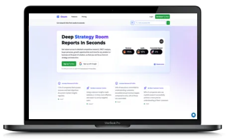 Osum website displayed on a Macbook
