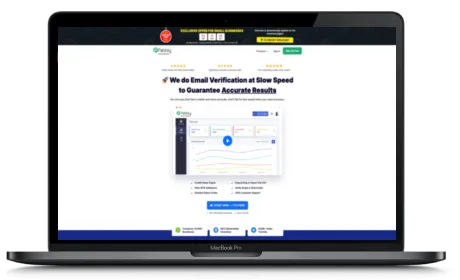 Pabbly Email  Marketing website displayed on a Macbook