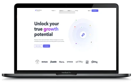 Perpetua website displayed on a Macbook