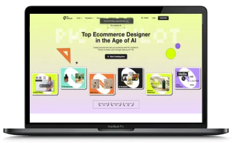 Pic Copilot website displayed on a Macbook