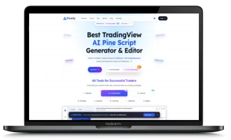 Pineify website displayed on a Macbook