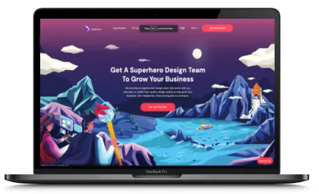Pixel True website displayed on a Macbook