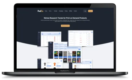 PodCs website displayed on a Macbook
