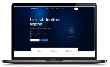 Press Ranger website displayed on a Macbook
