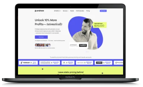 Profasee website displayed on a Macbook