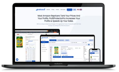 ProfitProtectorPro website displayed on a Macbook