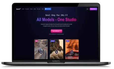 Qwerk website displayed on a Macbook