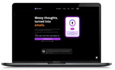 RambleFix website displayed on a Macbook