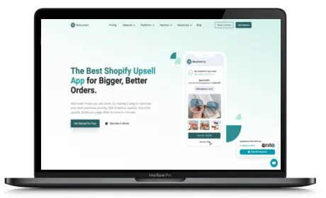 ReConvert website displayed on a Macbook