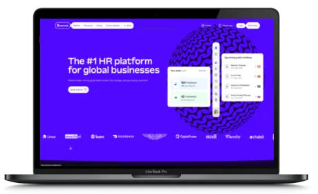 Remote.com website displayed on a Macbook