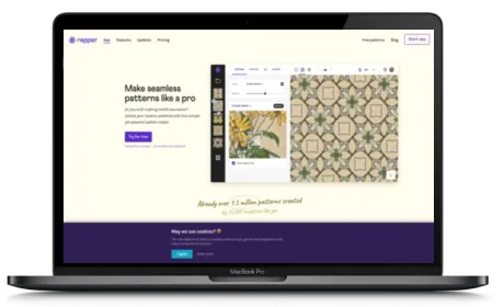 Repper website displayed on a Macbook