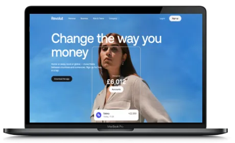 Revolut website displayed on a Macbook