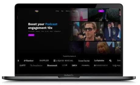 Rizzle website displayed on a Macbook