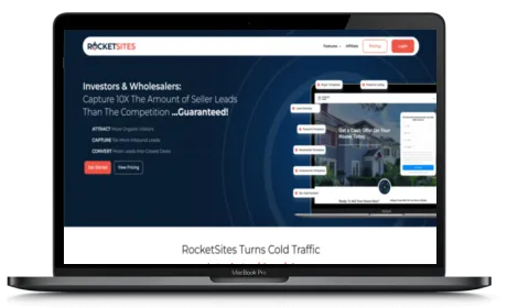 RocketSites website displayed on a Macbook