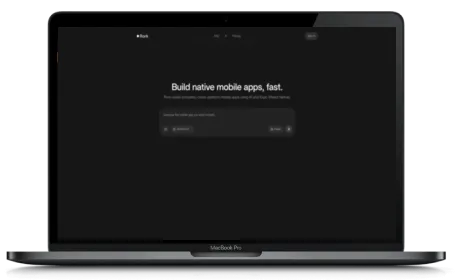 Rork website displayed on a Macbook