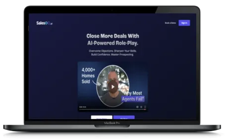SalesGo website displayed on a Macbook