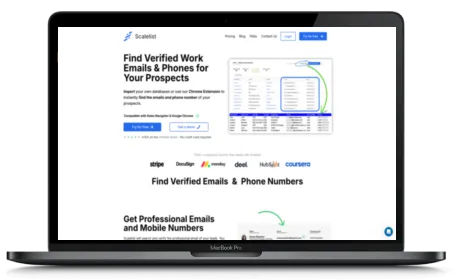 Scalelist website displayed on a Macbook