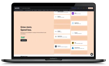 Secret website displayed on a Macbook