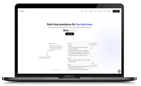 Sensei AI website displayed on a Macbook