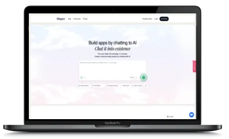 Shipper.now website displayed on a Macbook