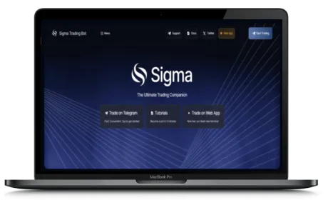 Sigma website displayed on a Macbook