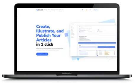 Skoatch website displayed on a Macbook
