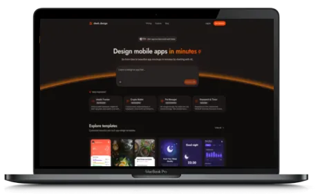 Sleek.design website displayed on a Macbook