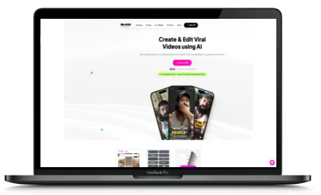 Slick.is website displayed on a Macbook