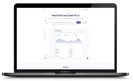 Smurl website displayed on a Macbook